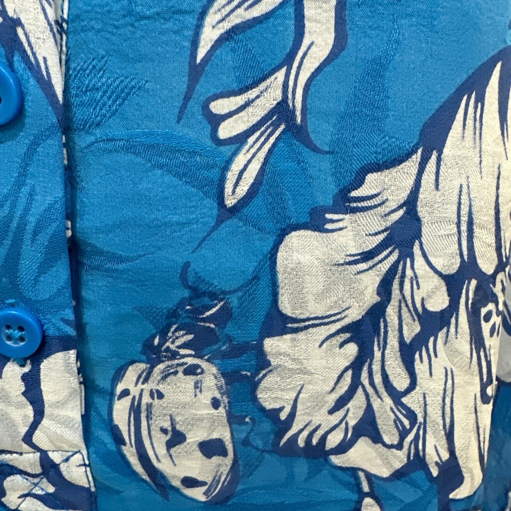 Alice + Olivia Vibrant Blue Floral Mini Dress - Picture 4 of 5